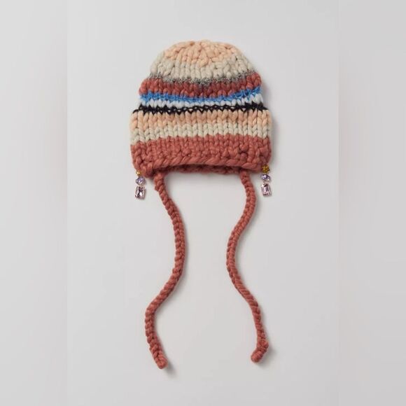 New Urban Outfitters Jaxon Mixed Knit Charm Beanie One Size main image 5